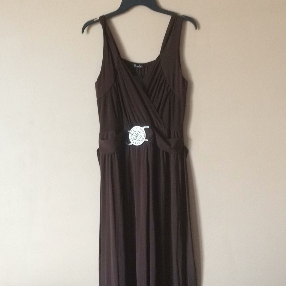 Brown full length dress